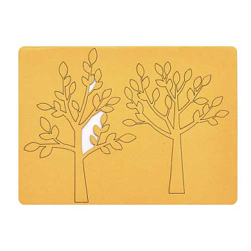 Набор бумажных высечек "Деревья", цвет золотой (Chipboards)